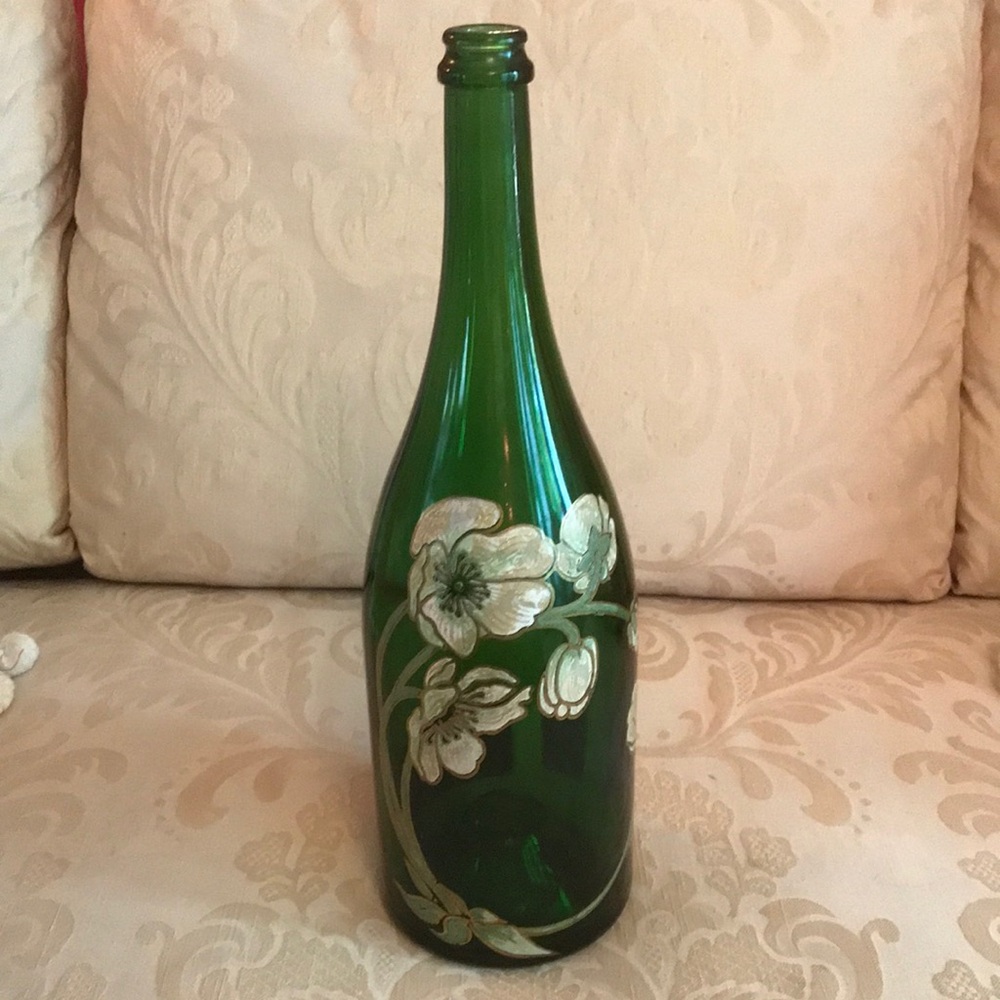 Vintage Perrier-Jouet Belle Époque Hand Painted Champagne Magnum Bottle Art